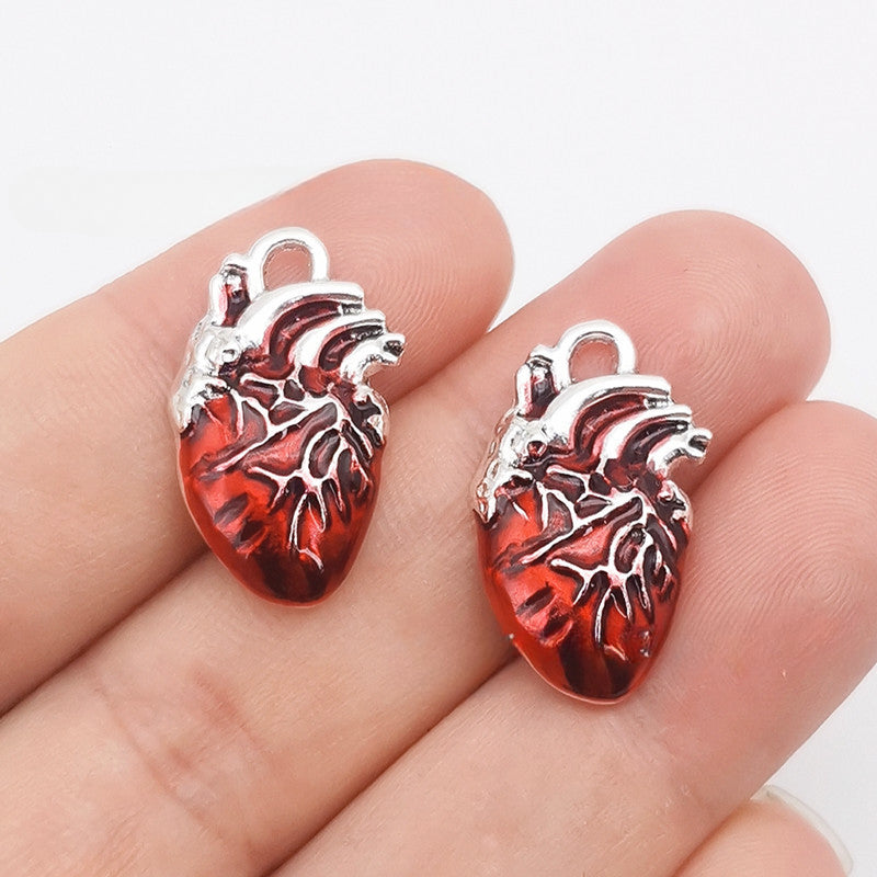Wholesale 30PCS New Gothic Heart DIY Zinc Alloy Pendant